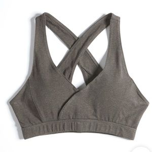 PACT organic cotton crossover bralette